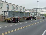 Bridge arrives on flatbed